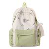 Nylon Backpack Cute Bow Print School Bag for Girls