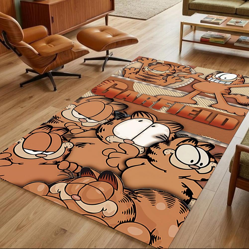 Garfield's Playful Adventures Non-Slip Home Carpet Design for Office Decor Living Room Bedroom Gift