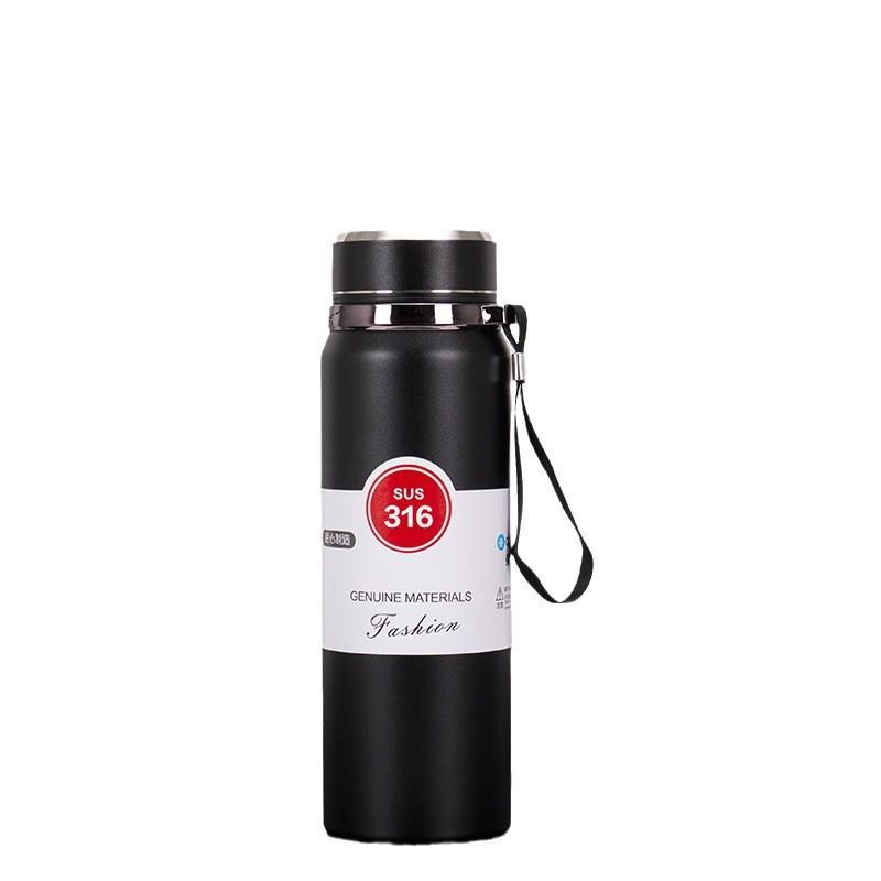 Sun Kettle 316 Stainless Steel Insulated Water Bottle with Lanyard - Large Capacity Double-Layer Vacuum Portable Cup for Outdoors