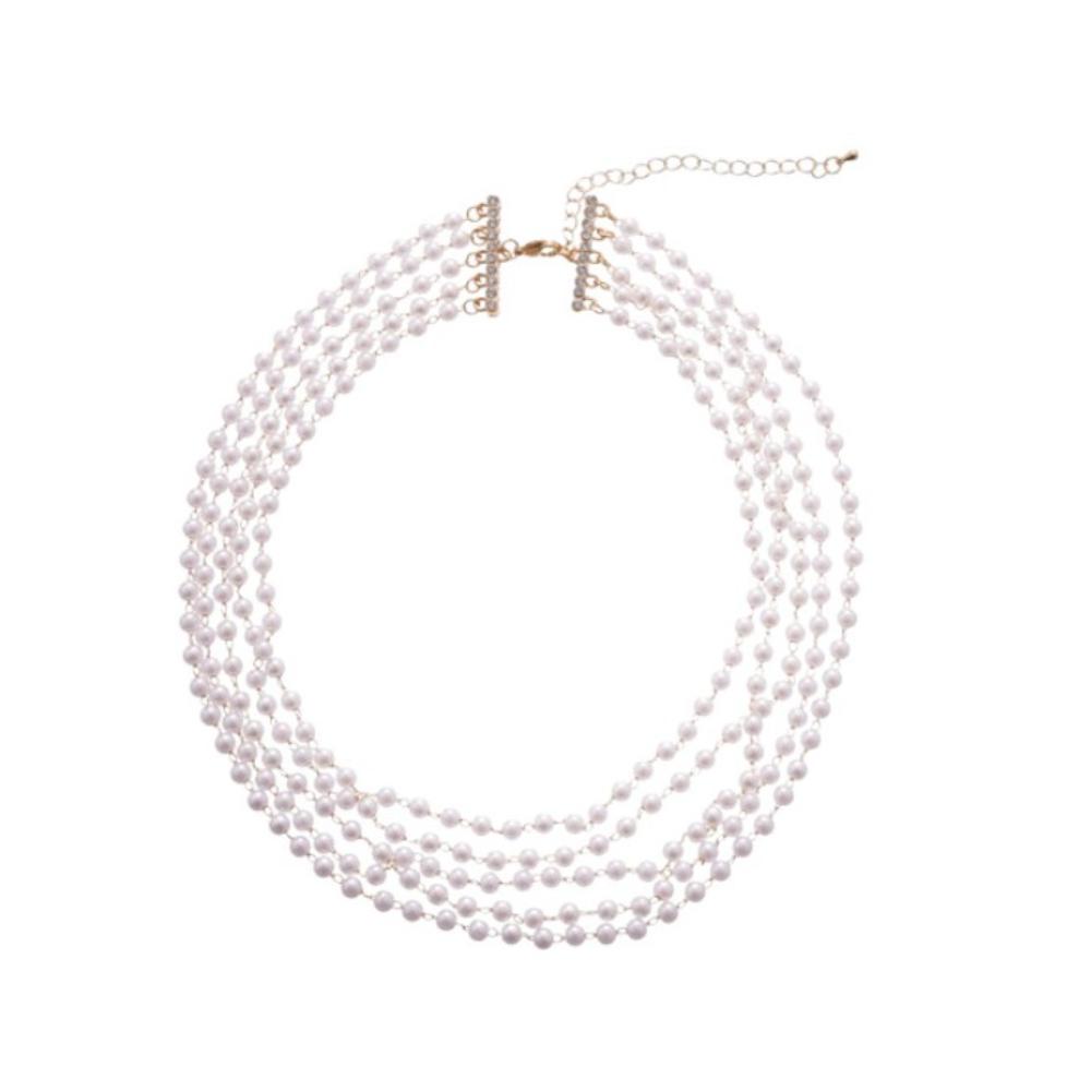 Pearl Multi-layered Pearl Necklace Jewelry Pearl Choker Daily Korean Pearl Necklace  Women