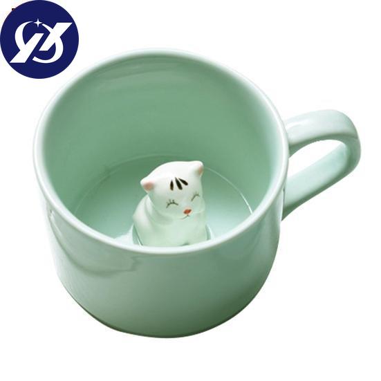 3D Effect Water Mug Exquisite Ceramic Creative Animal Decor Milk Cup