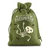 24pcs Set Drawstring Gift Bags Halloween Magic In a Bag Ghost Pumpkin Skull Pattern for Trick-or-Treating & Candy Giving