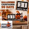 Wooden Halloween Countdown Calendar with Decorations, 99-Day Countdown Display for Indoor Decor