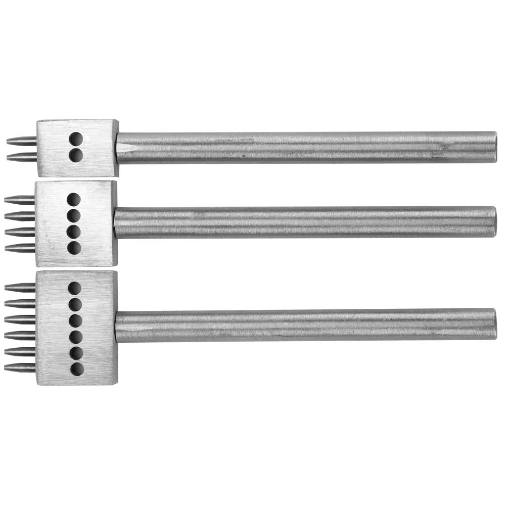 3pcs Prong Craft Stitching Hole Punch Tool Prong DIY Hand‑made Sewing Lacing Craft Tool