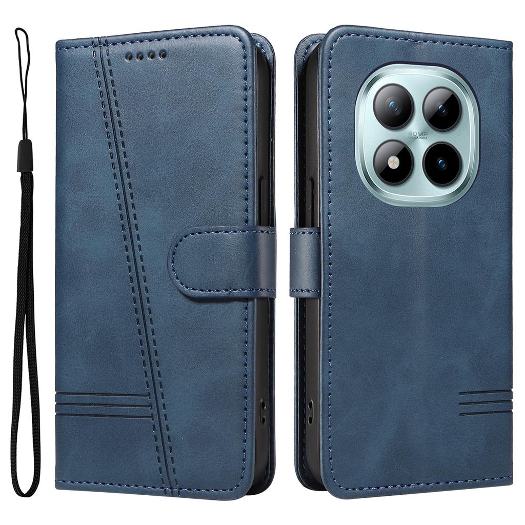 Dla Xiaomi Poco M8 Pro 5G/Redmi Note 15 Pro+ 5G (Światowy) Etui portfelowe Linie w kształcie litery T Skórzane etui na telefon z podstawką