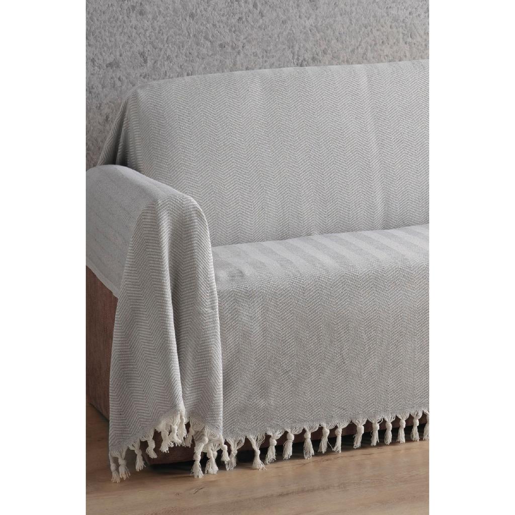 Natural Sofa Cover Ecru Covering The Arms 180x300