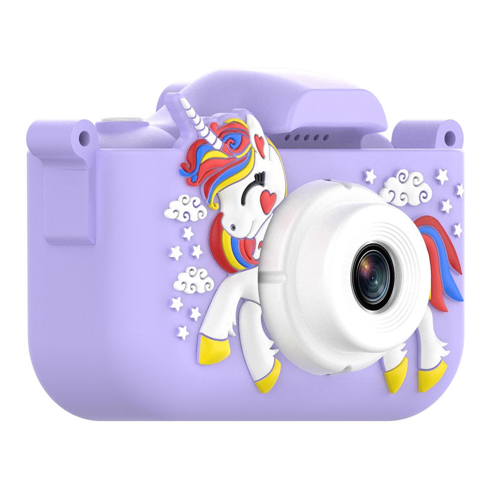 

X10S 2.0 HD Screen Dual Lens Kids Camera Cute Shape 1080P Video Camera Support 32GB TF Card Purple