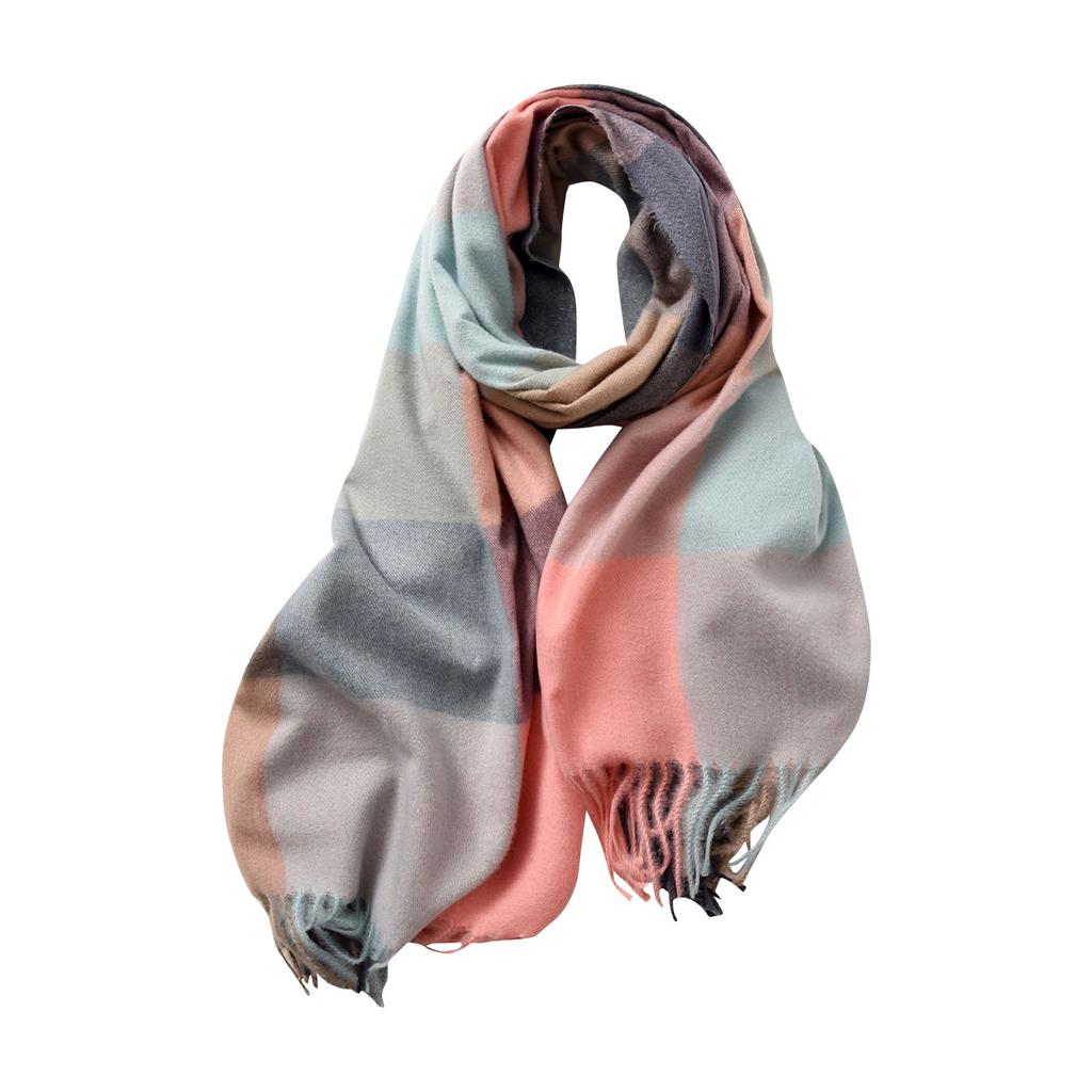 Scarf Striped Plaid Large Shawl Elegant And Winter Warm Scarf