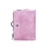 CONTACTS Cartera de Cuero Genuino para Mujer con Cierre de Beso Billetera Pequeña de Metal para Monedas Cierre de Broche y Cremallera Bolsillo para Monedas Portatarjetas de Crédito RFID Mini Cartera