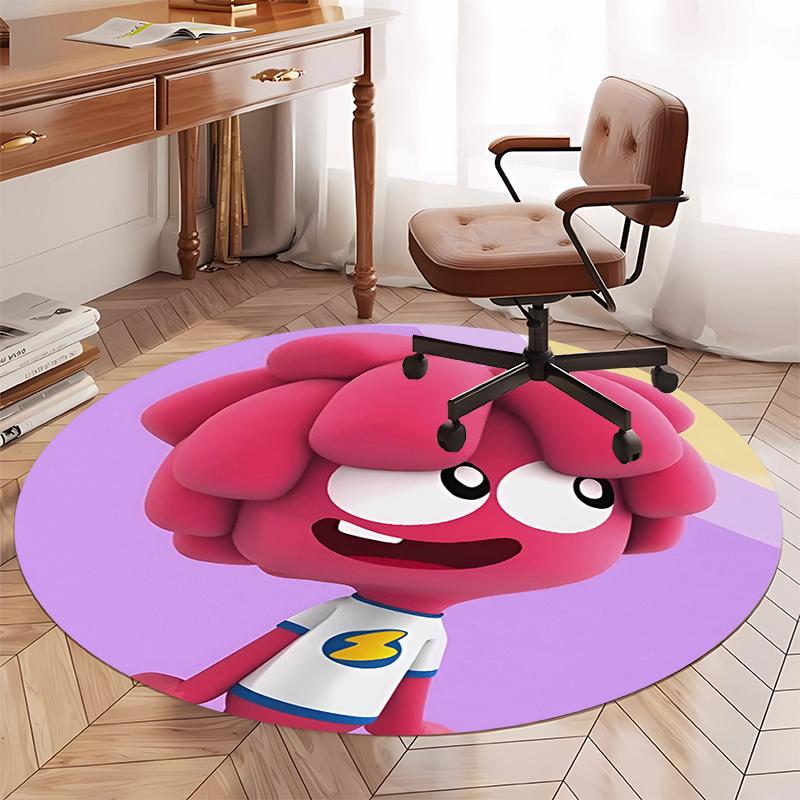 Jelly Jamm Printed Round Rug Carpet Chair Rug Area Rug Entryway Doormats,for Office Chair Living Room Bedroom Kitchen Room.