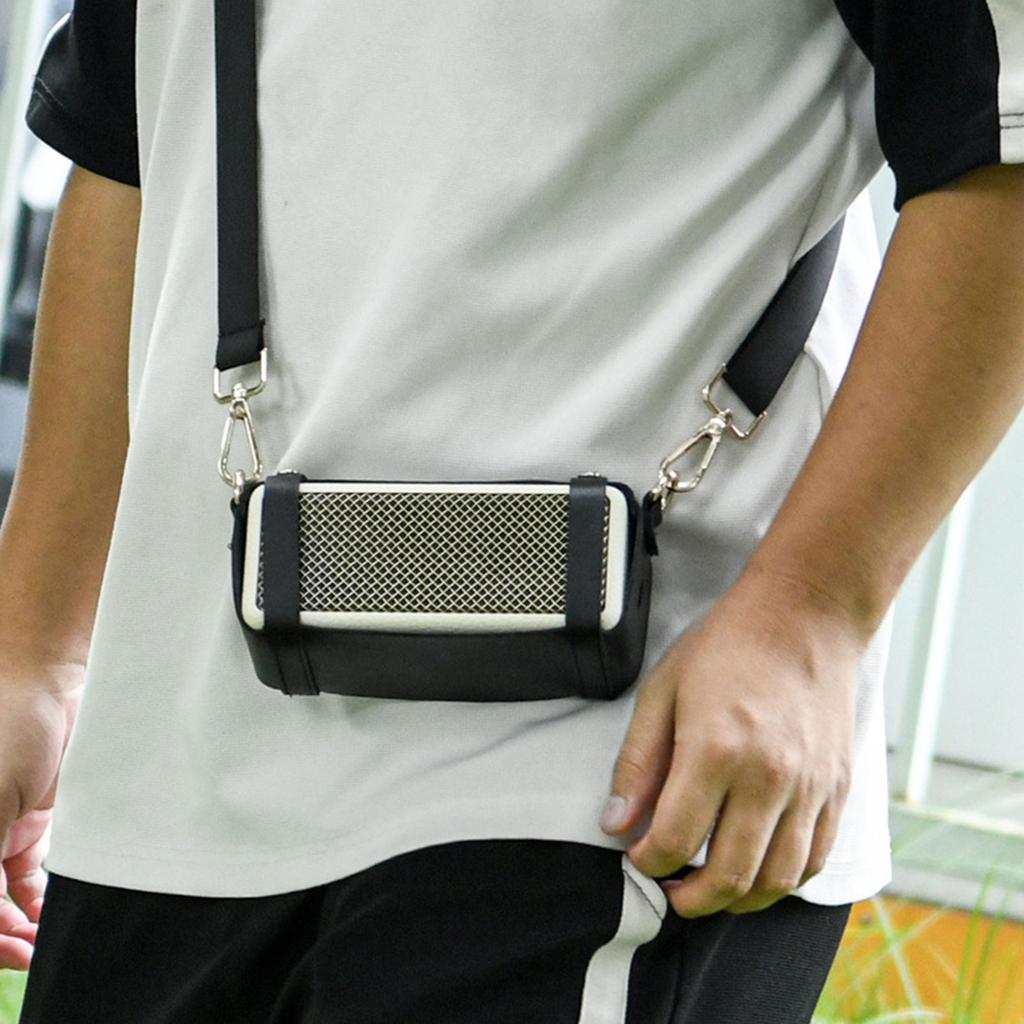 Trendy PU Sleeve Fashionable Strap for Portable Speaker Enhanced Security Easy to Carry with Shoulder Strap for ME II