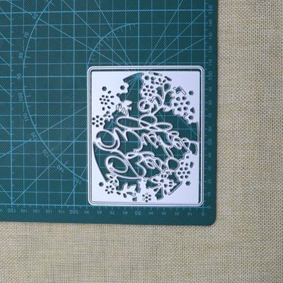 Metal Cutting Dies Cut Die Mold Best Wishes Rectangle Decoration Scrapbook Paper Craft Stencil
