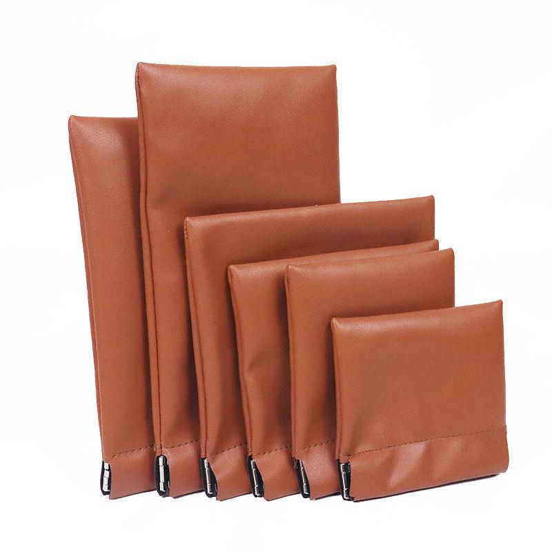 Waterproof PU Leather Makeup Bag with Snap Closure - Portable Storage & Coin Purse