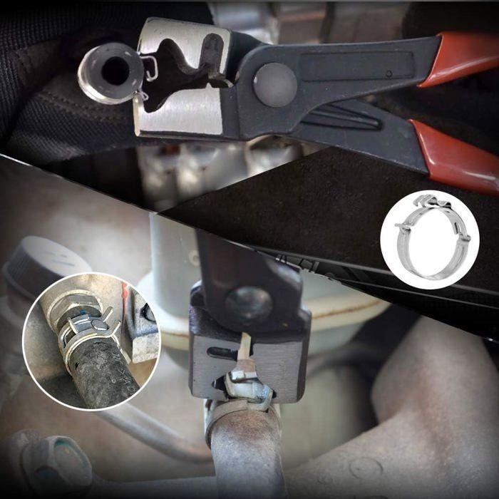 Automotive Heizöl Werkzeug Schlauchklemme Zange Set, Swivel Jaw Flachwinkelband Auto Werkzeuge