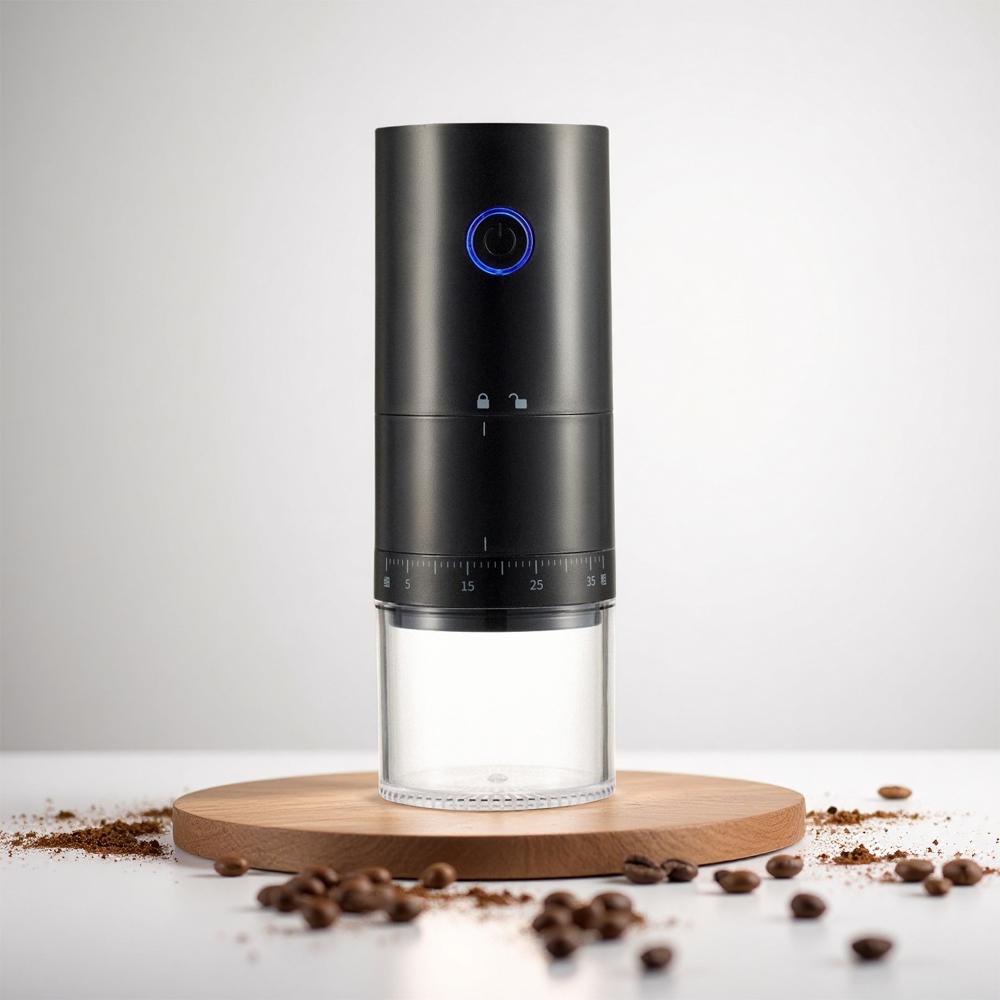Electric Coffee Grinder, Rechargeable Portable Stainless Steel Blade, Automatic Grinding Machine for Coffee Beans