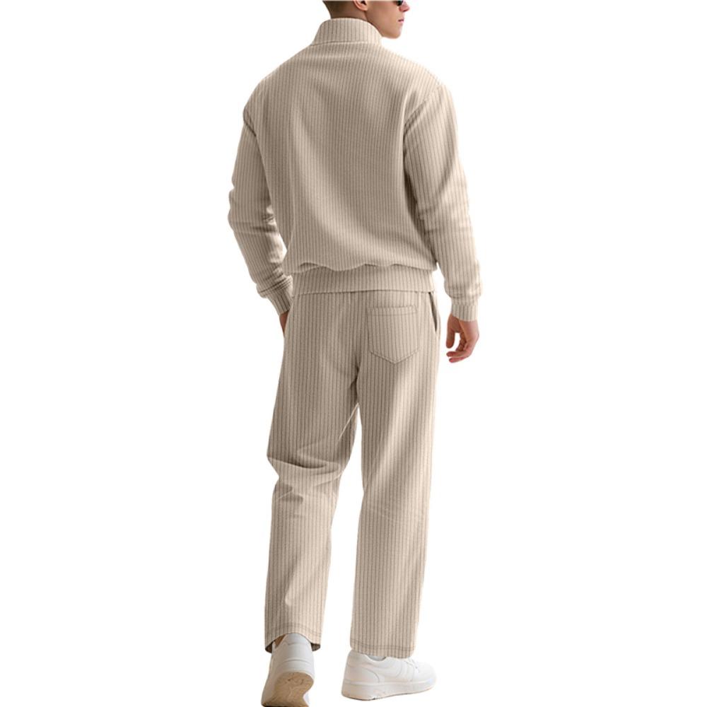 2025 Neuer Trend Sport 2-teiliges Set Schlichte Mode Westküste Atmungsaktiv Business Casual Temperament Männer Frühling und Herbst 2-teilig