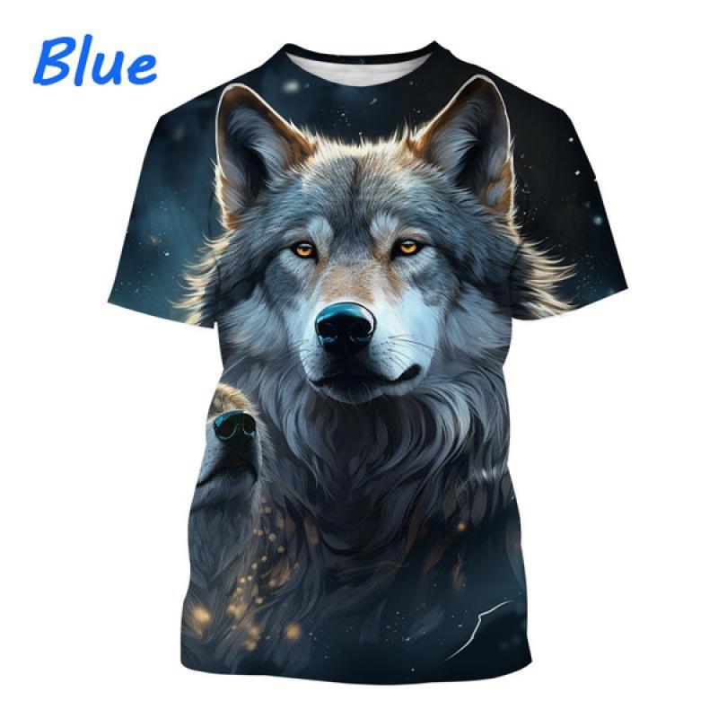 3d Printed Animal Wolf T Shirt Summer New Fashion Casual Street Cool T-shirt