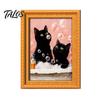 Decorative Soft Magnetic Stickers Wooden Black Cat Fridge Magnet, Seasonal Cartoon Kitchen Bathroom Decor, Halloween Office Desk Accessories