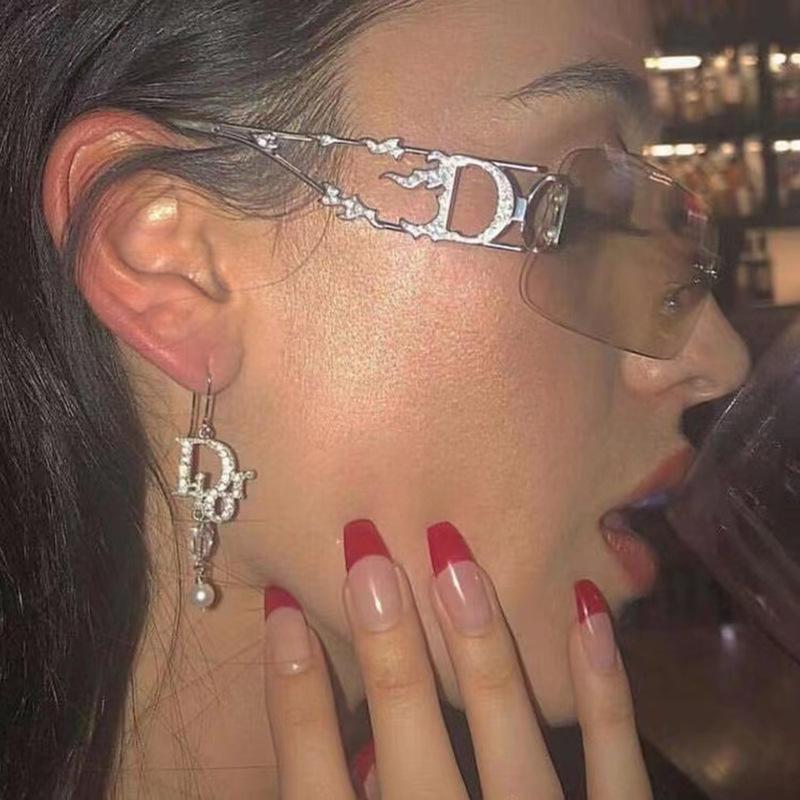 Fashion Rimless Hollow  Sunglasses Spice Girls Variety Driving Sunglasses Tide Wear Street Photography Beach Excursions