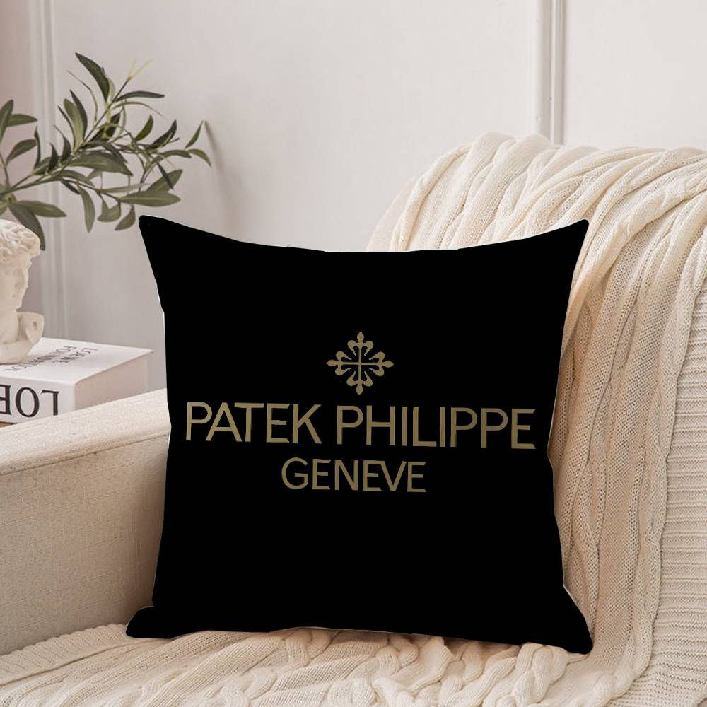 

P-PATEKS Classic P-PHILIPPES Pillow Case Home Decor Throw For Sofa Bed Car Room Decor Gift Idea 12x12Inch