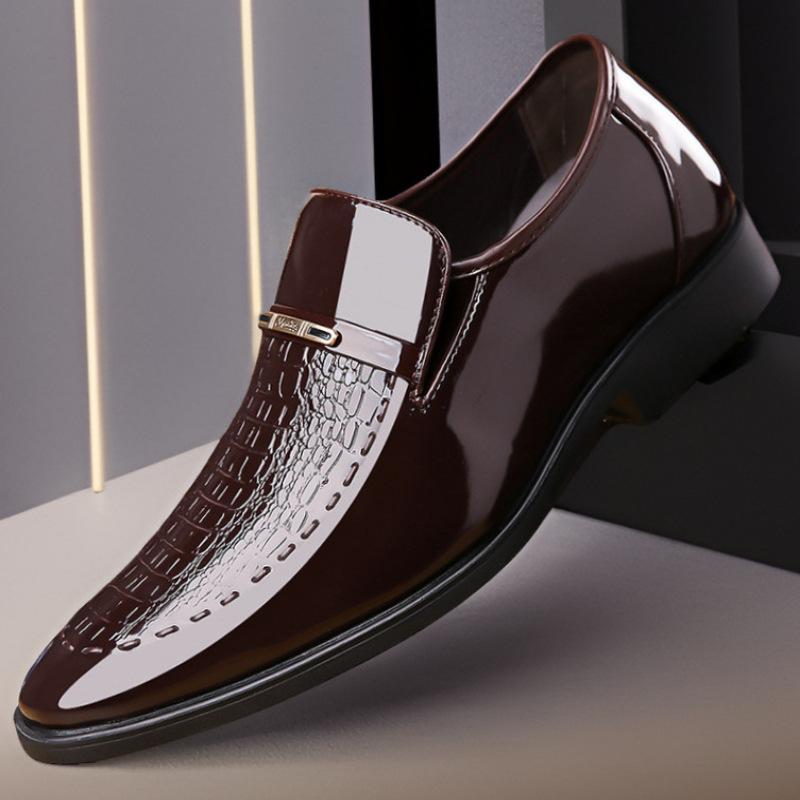 

Men Classic Dress Shoes Men Business Leather Shoes Plus Size Office Wedding Party Oxford Shoes Pointed Toe Platform Work Loafers 44