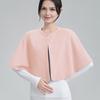 Women Shawl Solid Color Button Closure Autumn Winter Windproof Shawl Hemming Protection Loose Fit Soft Shawl Wrap
