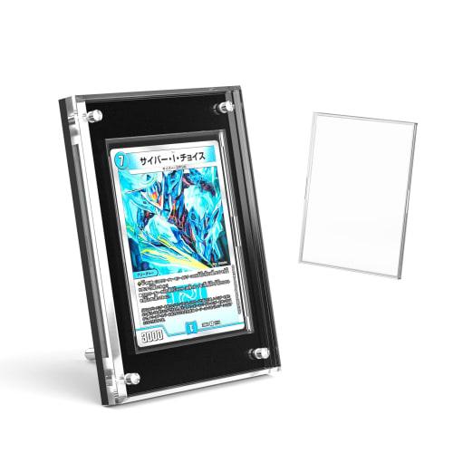 

Yotakala Magnetic Loader, UV Protection, Trading Card Display Case, Screw-Down Card, Screw-Down Magnet, with Stand (Black, 1 Row)