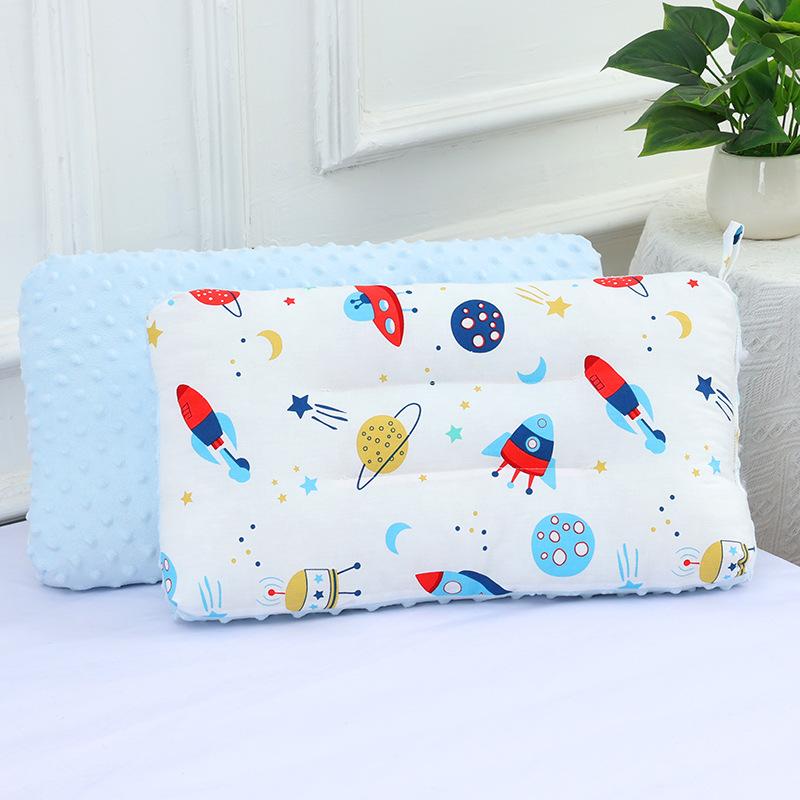Children Infants Baby Cartoon Pure Cotton Doudou Velvet Sleep Pillow Kindergarten Washable Cervical Vertebra Protect Kids Pillow