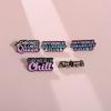 Creative Colorful Optimism Inspirational Metal Brooch Letter Pin For Fashionable Outfits