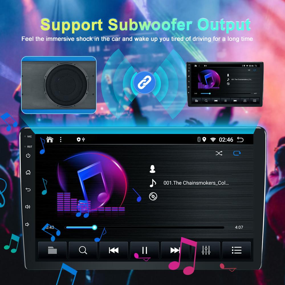 JMANCE 7/9/10,1 palce 1 Din1+32GB Android 13 Autorádio Multimediální MP5 přehrávač Carplay Auto Bluetooth WIFI GPS FM rádio