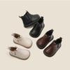 Boys' and Girls' Soft Leather Korean-Style Martin Boots for Autumn/Winter