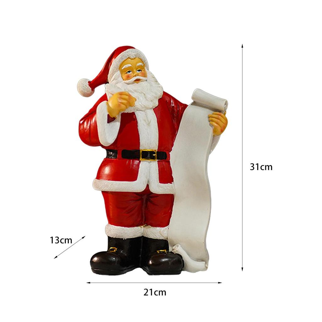 Santa Figurine Resin Santa Claus Decorations for Farmhouse Home Office Table