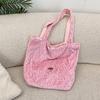 Korean Leopard Print Double-sided Plush Women's Shoulder Bags Large Capacity Female Shopping Bag Casual Versatile Ladies Handbag