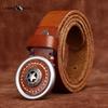 Personality Trend Thickened Genuine Leather Cowhide Smooth Buckle Belt Men's Belt Korean Style Retro All-match