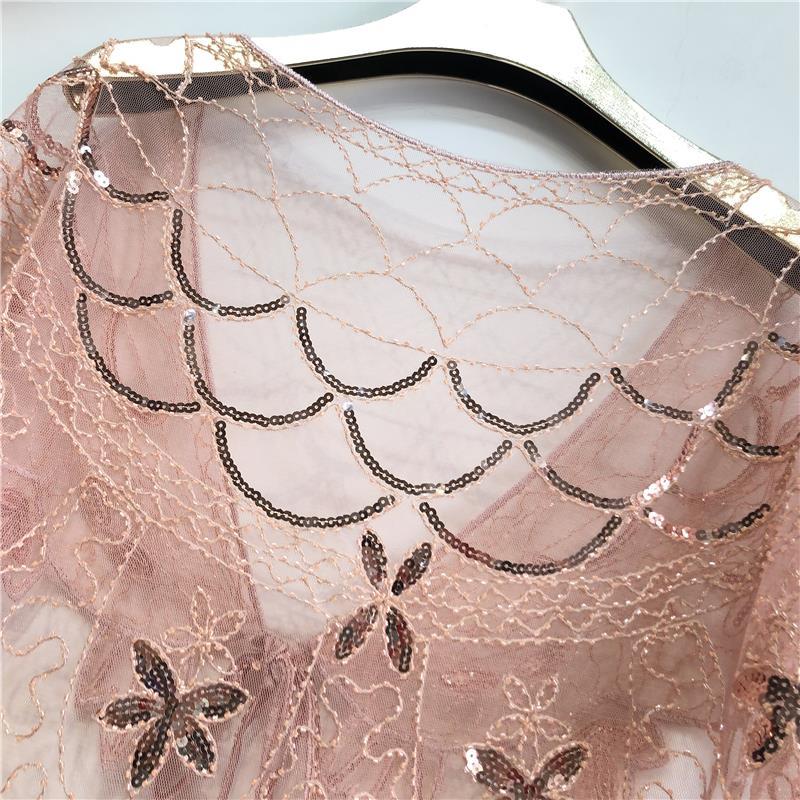 Women's Wedding Dress Shawl Retro Party Sequin 1920s Banquet Evening Dress Shawl