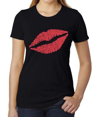 Woman's Lips Short Sleeve Tee, Trendy T-Shirts, Cute Shirts for Woman