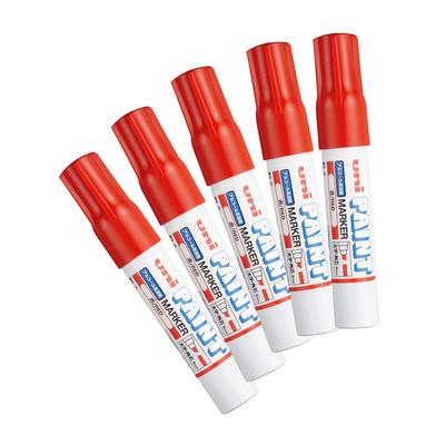 Mitsubishi Pencil Uni Alcohol Paint Bold Marker, Point, Red, 5-Pack, PXA300.15