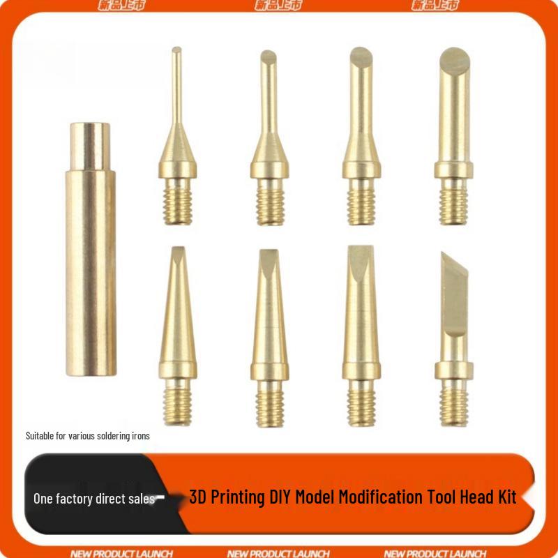3D Printer Brass Insert Tool Kit for Soldering Iron Trimming Tool Adapter