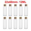 1/5/7/8/10/12/15/20ml Mini Clear Glass Bottles with Cork Stoppers Message Wishing Drifting Bottle Empty Spice Bottle Jars Gifts