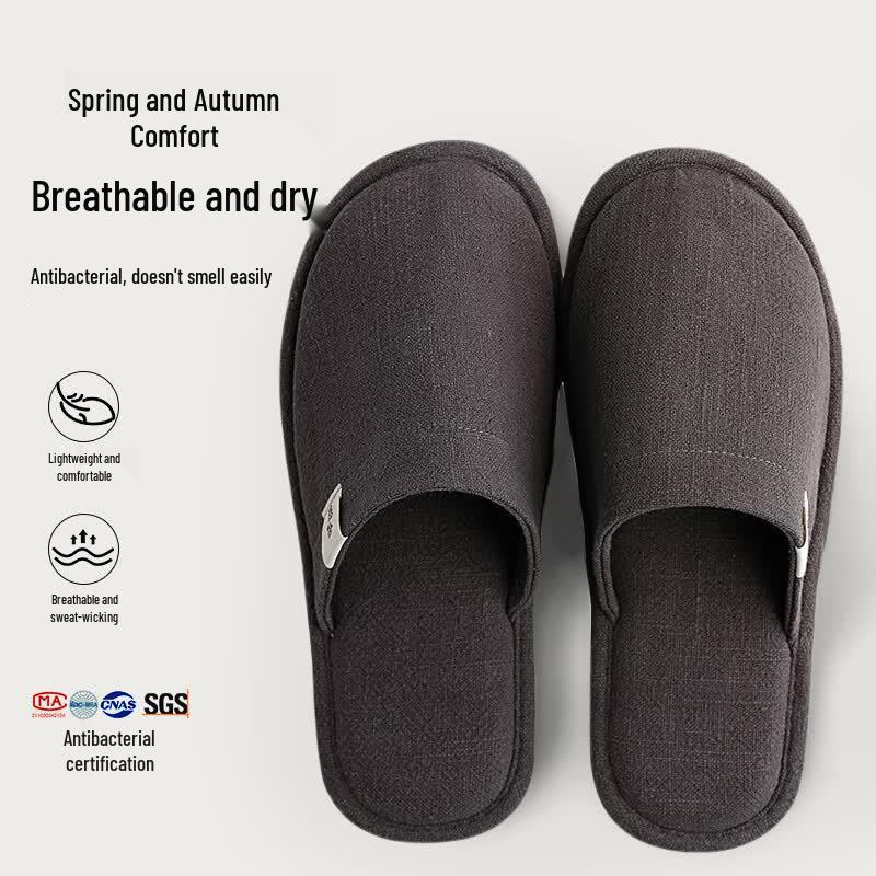 Домашние льняные тапочки в японском стиле 41-42 (fits 40-41)