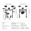 SucceBuy Electric Drum Set 15 Drum Kits& 150 Sounds Electronic Drum Kit 6.5-8in Quiet Mesh Snare Electric Drum Set for Beginners
