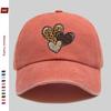 Pc Pcs Leopard Print Heart Baseball Cap for Women  Men  Adjustable Snapback Vintage Curved Brim Lightweight Suitable for Dat