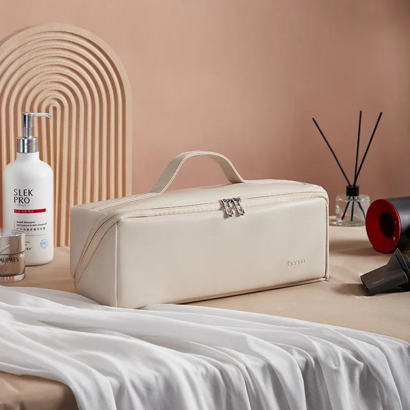 Hårfön Förvaringsväska PU-läder Bärbar Dammtät Vattentät Reseorganisatör Förvaringsfodral Väskor Sminkväska För Kvinnor Dyson