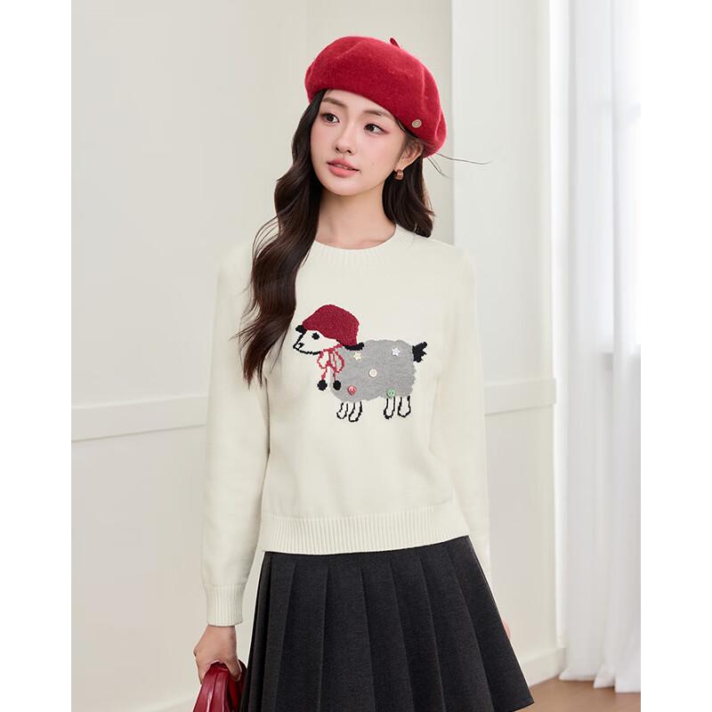 IEF Petite Korean-Style Loose Knit Sweater