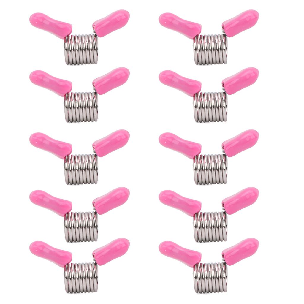 10KS Stoperů na korálky Závitové svorky Pružiny pro výrobu šperků s gumovým náprstkem pro navlékání
