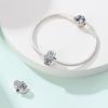 New 925 Silver Jewelry Accessories Bracelet Romantic Classical Butterfly Cross Key Pendant Beaded Bracelet