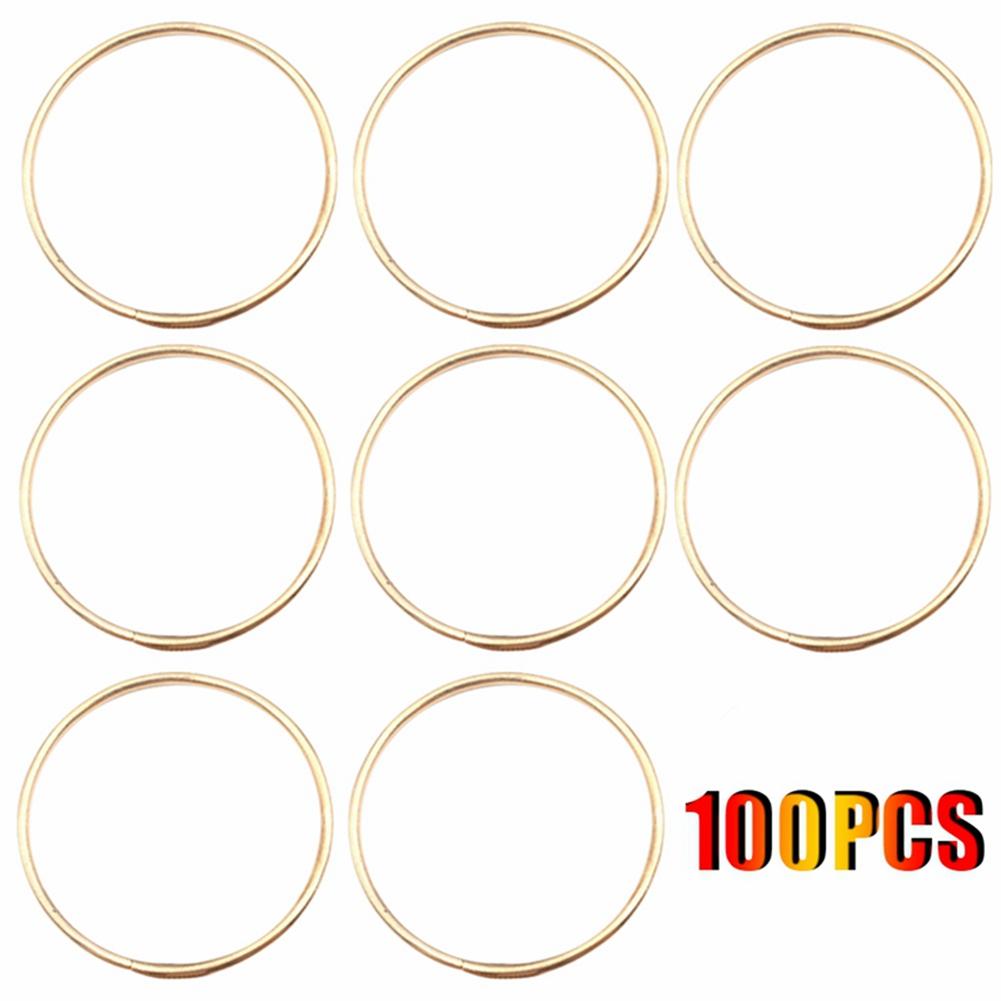 BHBL 100PCS Gold Color Big Dream Catcher Circle Ring Craft Rings for Dream Catchers Hoops Hanging DIY Connectors 65MM