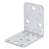 Raccord d'angle - gah-alberts - 90 x 90 x 65 mm - acier galvanisé - lot de 6 - argent