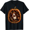 Cute Ghost Book Lover Pumpkin Library Halloween T-Shirt