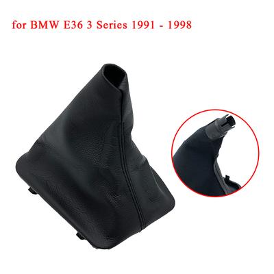 Buton schimbător de viteze manual pentru mașină, husă din piele PU pentru cizme + capac pentru guler pentru schimbătorul de viteze pentru BMW E36 Seria 3 1991-1998, piese de schimb pentru interior